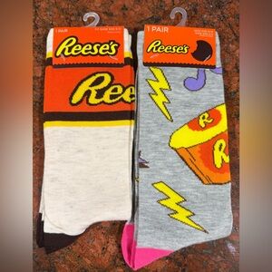 Hershey Reese’s candy men’s dress socks bundle multicolor one size 6-12 new